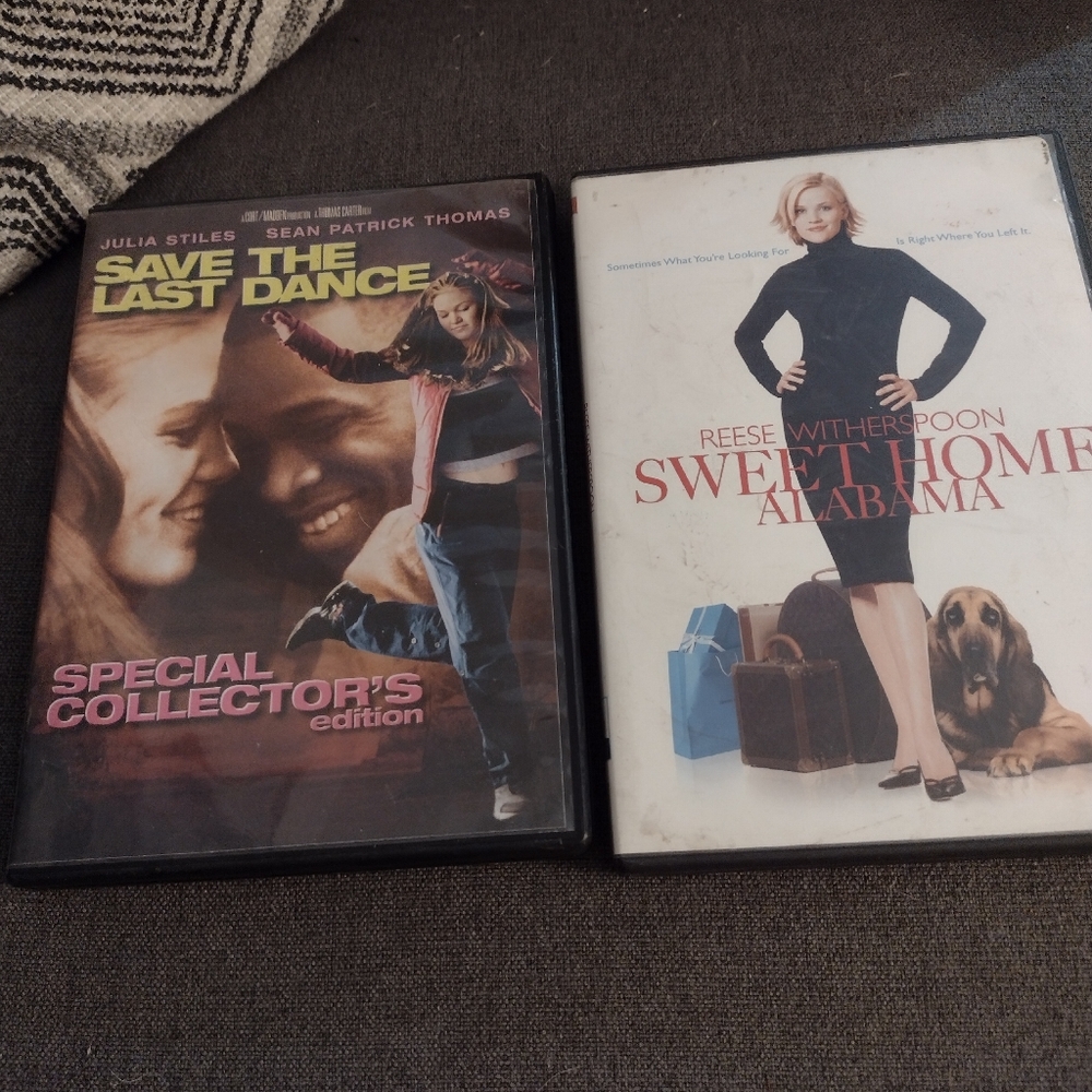 Save the last Dance and Sweet Home Alabama DVD's